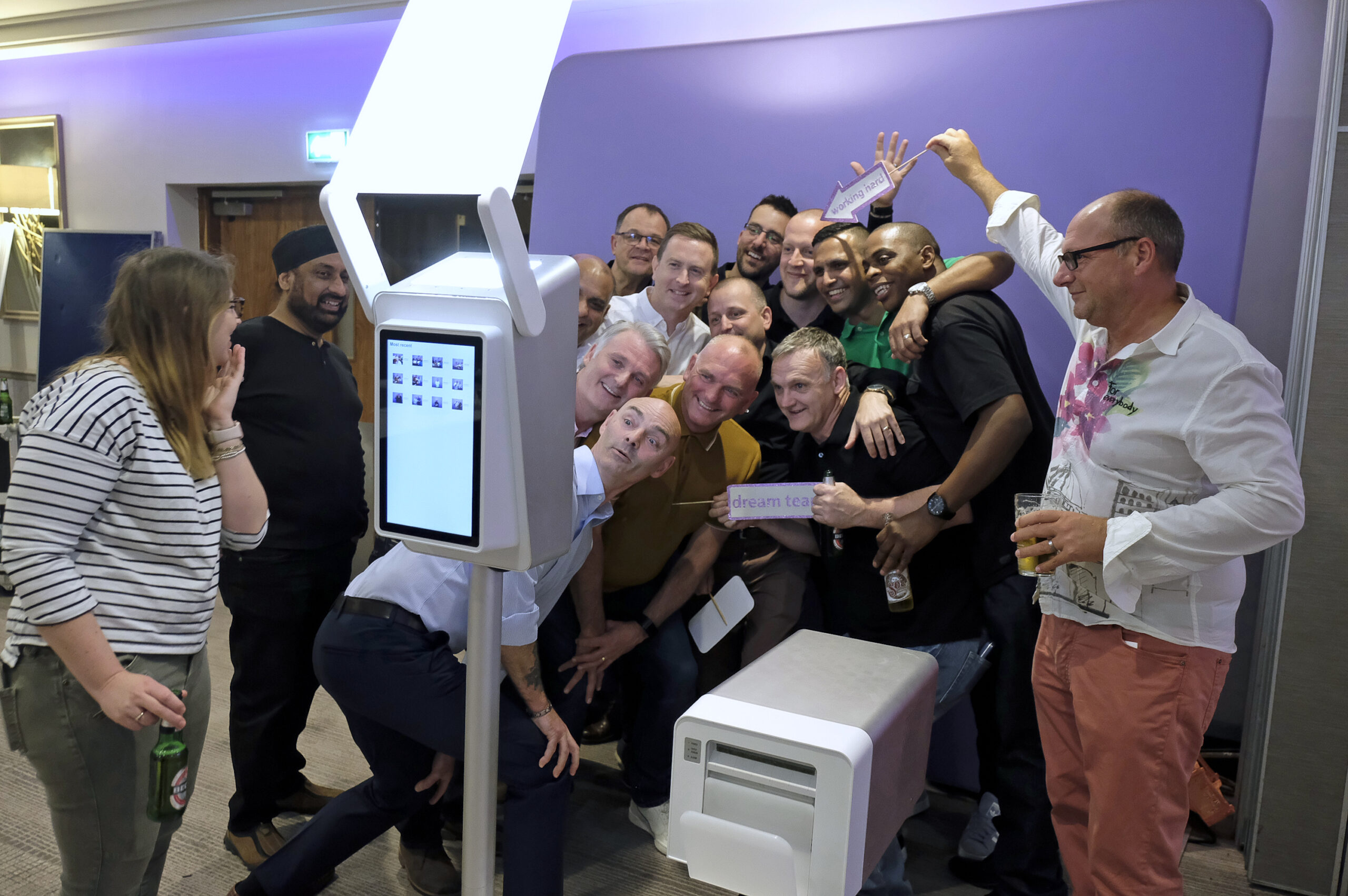 Openreach colleagues taking part in the photo experience