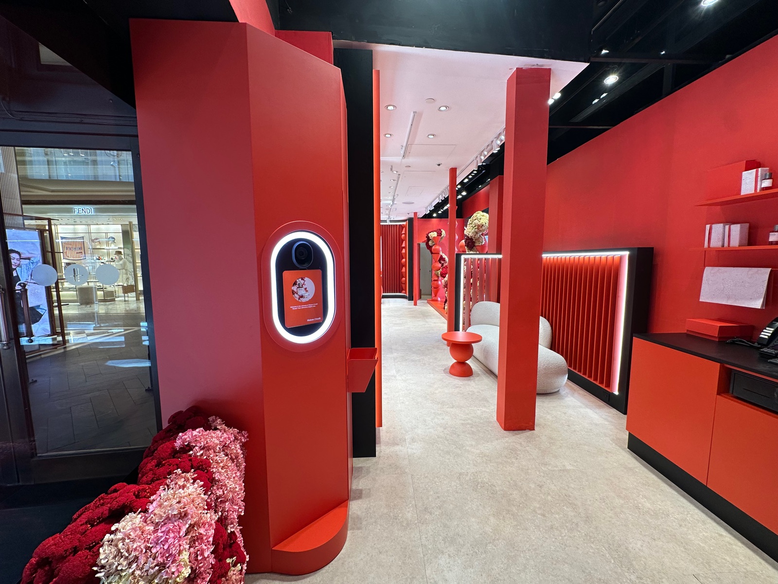 Maison Crivelli photo installation integrated into the Harrods retail space