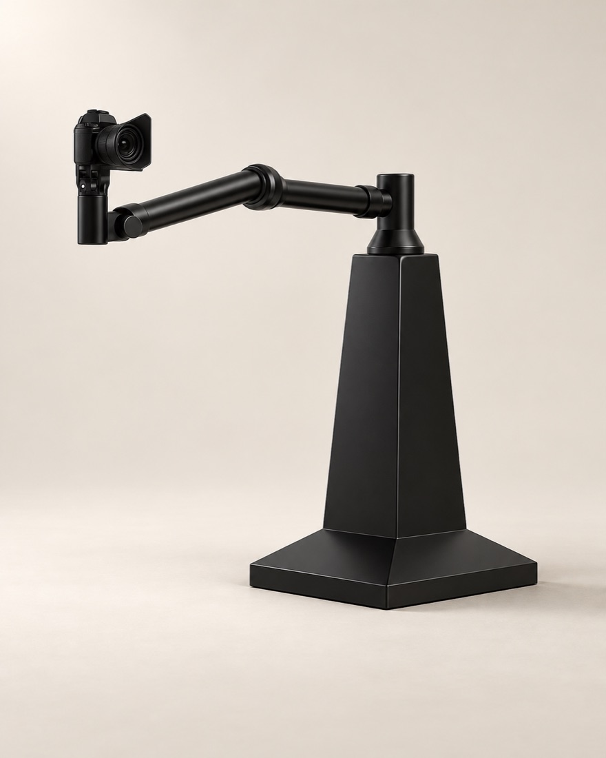 The GlamBot in a neutral studio setting