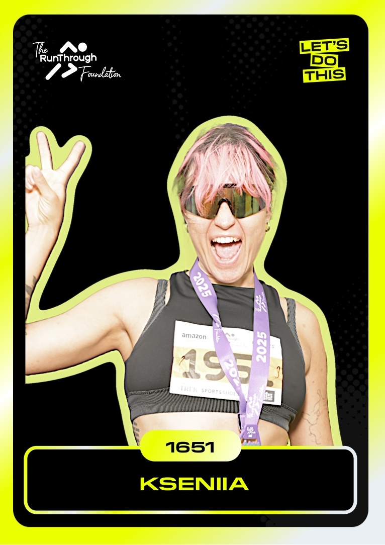 Finished personalised runner card artwork